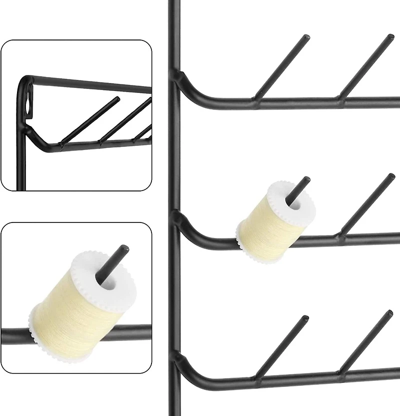 NEX™ Black 32-Spool Wall-Mounted Sewing Thread Rack, 2ct.