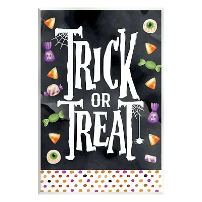 Stupell Industries Trick Or Treat Halloween Candy Wall Plaque Art