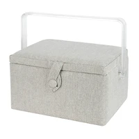 11.5" Gray Sewing Basket by Loops & Threads®