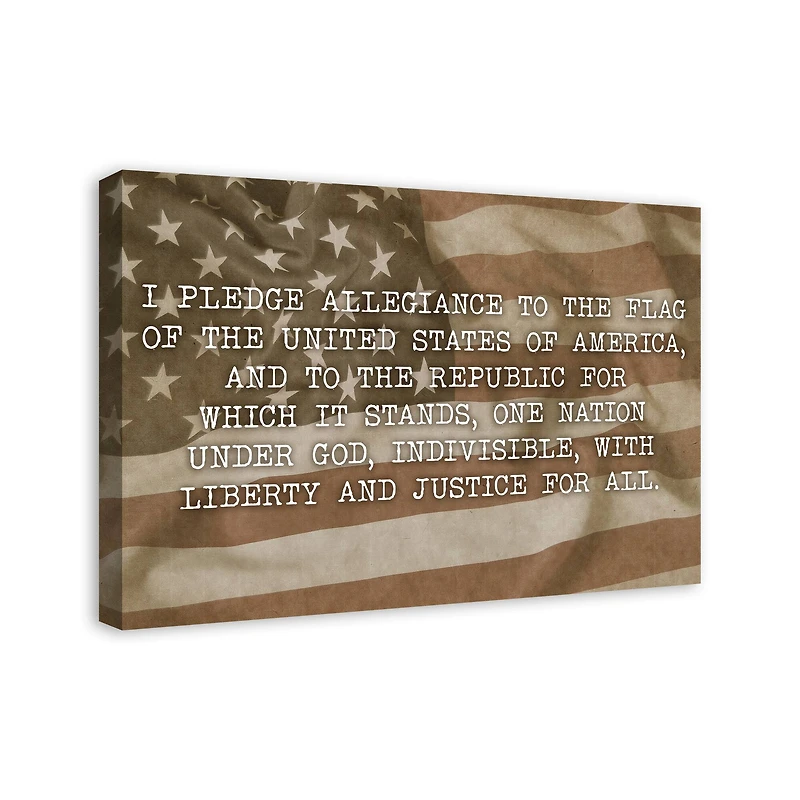 Pledge of Allegiance Canvas Wall Art