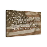 Pledge of Allegiance Canvas Wall Art