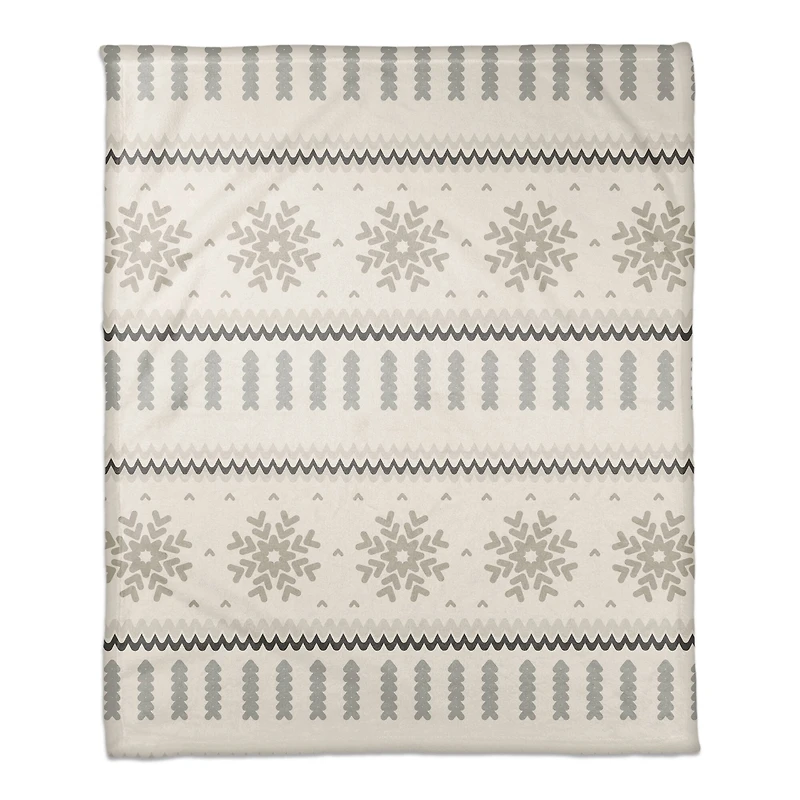 Knit Pattern Grey 50x60 Coral Fleece Blanket