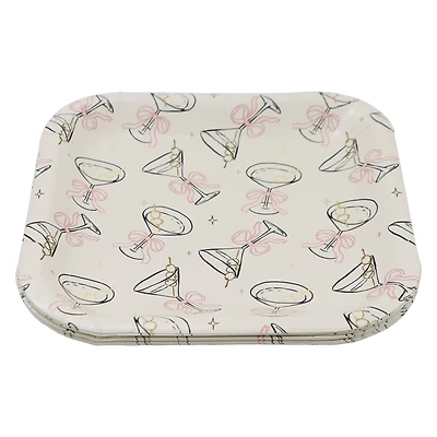 7" Square Martinis Snack Plates by Celebrate It™