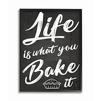 Stupell Industries Life Is What You Bake It Black Framed Print