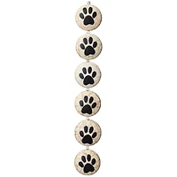 Paw Print Reconstituted Quartzite Lentil Beads, 24mm by Bead Landing™