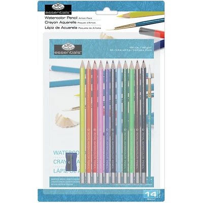 Royal & Langnickel® Essentials™ 14 Piece Watercolor Pencil Artist Pack 