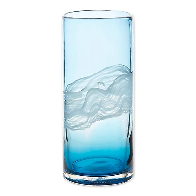 12.5" Ocean Waters Glass Vase