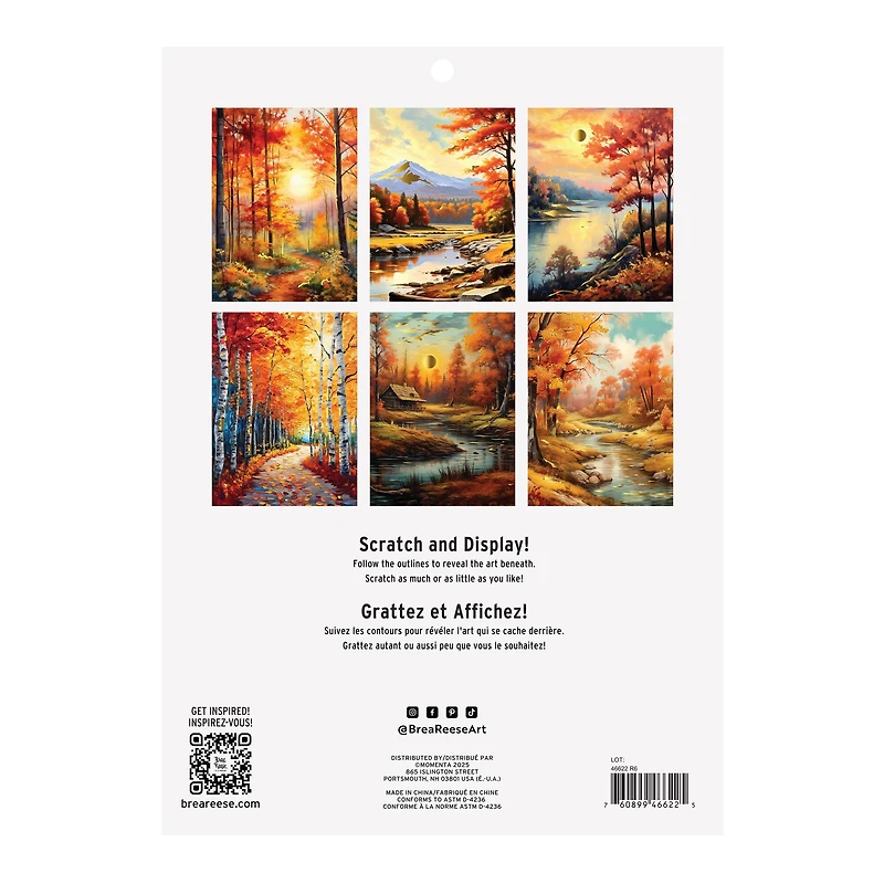 Brea Reese™ 9" x 12" Leaf Peeping Scratch Art Paper Pad