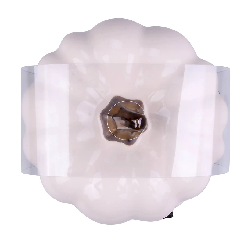 4.75" Cream Ceramic Pumpkin Cocotte by Makery™