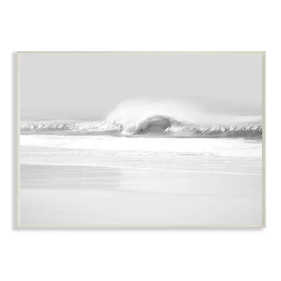 Stupell Industries Waves Crashing on Beach Black & White Wall Art
