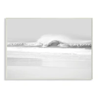 Stupell Industries Waves Crashing on Beach Black & White Wall Art