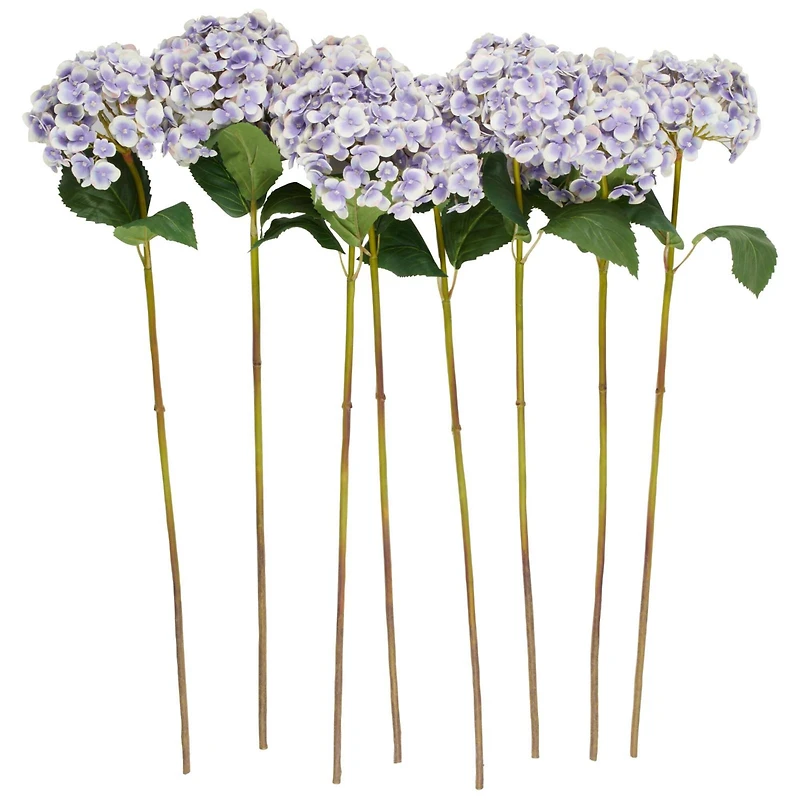 32" Purple Hydrangea Artificial Flower Stem, 8ct.