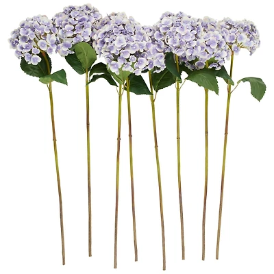 32" Purple Hydrangea Artificial Flower Stem, 8ct.
