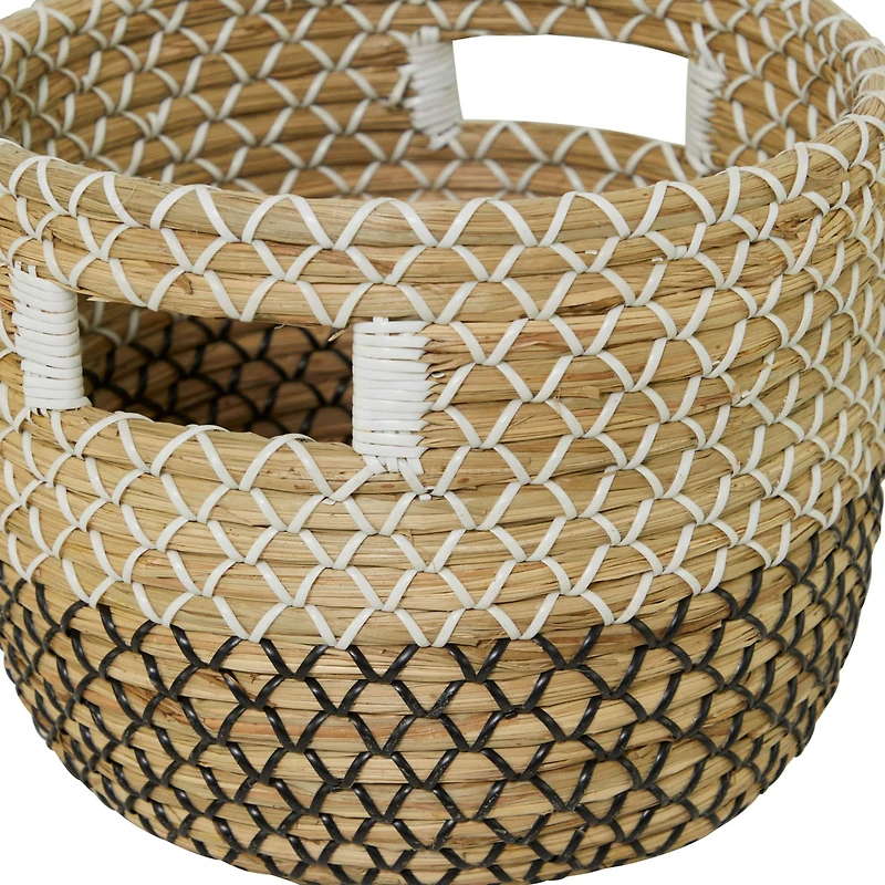 Brown Seagrass Bohemian Storage Baskets, 3ct.