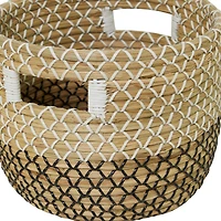 Brown Seagrass Bohemian Storage Baskets, 3ct.