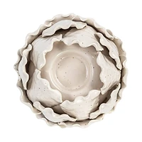 Hello Honey® 5" Cream Artichoke Tealight Stoneware Candle Holder