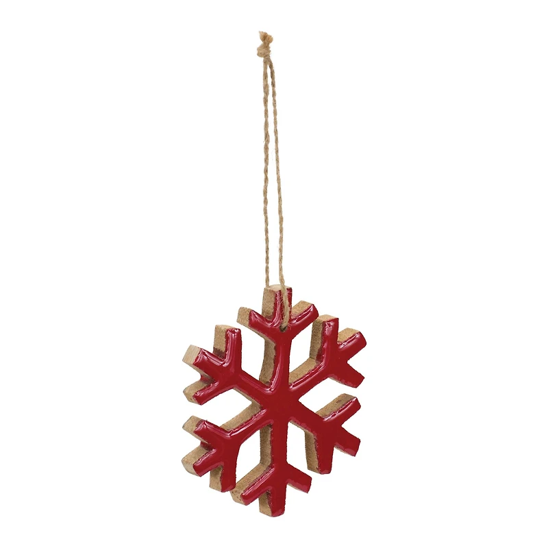 12ct. 4" Red Snowflake Ornament