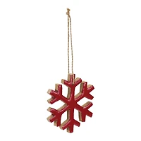 12ct. 4" Red Snowflake Ornament