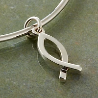 Charmalong™ Silver Plated Fish Charm by Bead Landing™