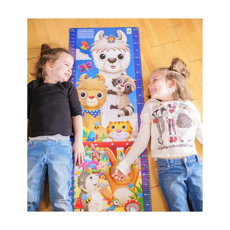 Long & Tall Puzzles - Animal Friends Growth Chart: 50+ Pcs