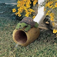 Design Toscano 9" Drips the Turtle Gutter Guardian Downspout Statue
