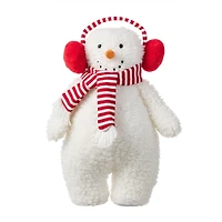 Glitzhome® 17.75"H Christmas Fabric Standing Snowman