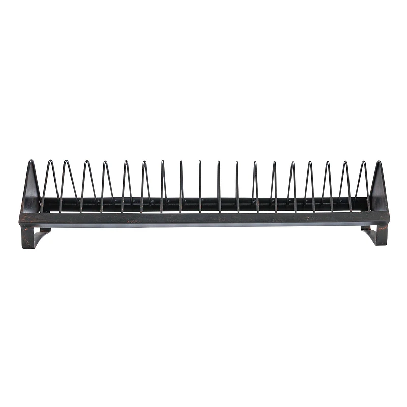 Hello Honey® 24" Distressed Black Rustic Farmhouse Metal Dish Rack
