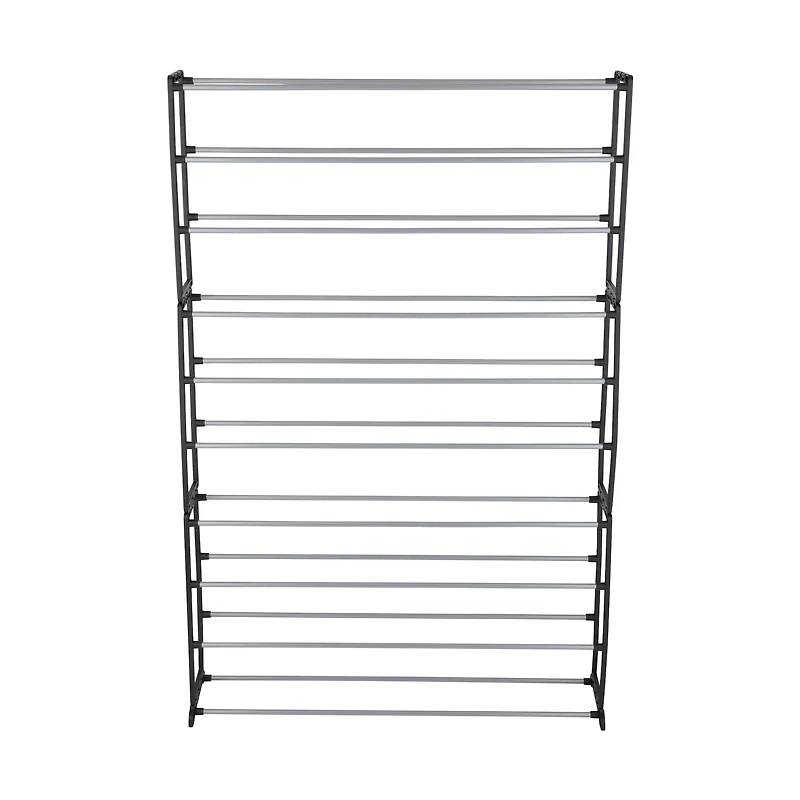 Simplify Black 50 Pair Shoe Organizer Rack