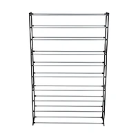 Simplify Black 50 Pair Shoe Organizer Rack