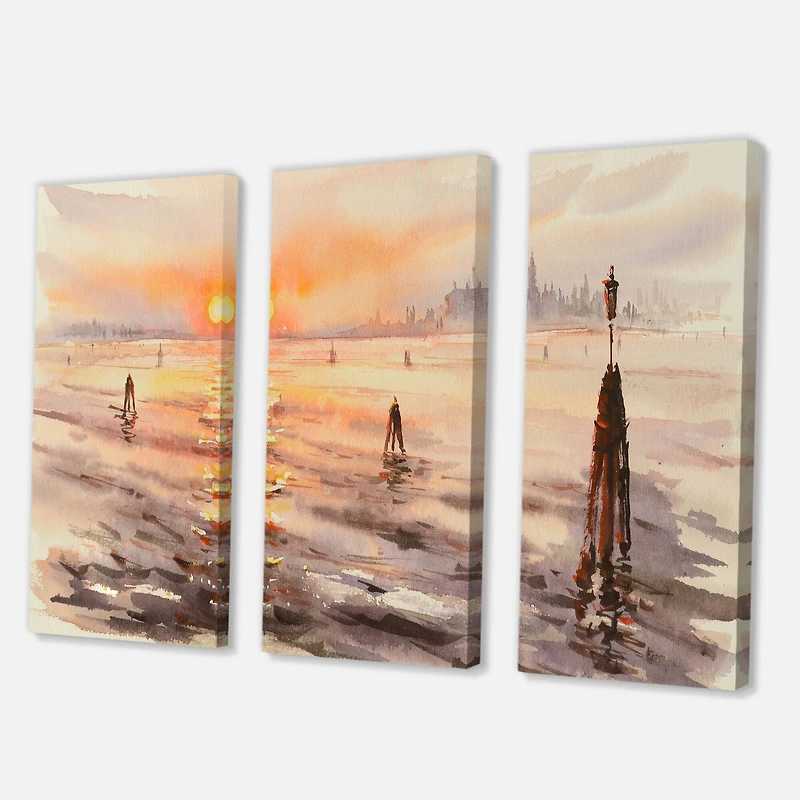 Designart - Panorama of Venice Laguna At Sunset