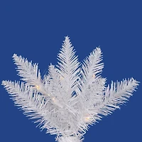 4.5ft. Pre-Lit Sparkle White Spruce Artificial Christmas Tree, Clear Incandescent Lights