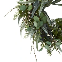 24'' Eucalyptus & Mixed Greens Wreath
