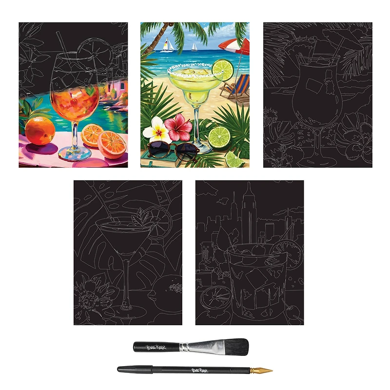 Brea Reese™ 9" x 12" Sippin' on Sunshine Scratch Art Paper Pad