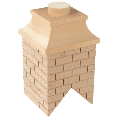 Houseworks® Unfinished Partially Bricked Chimney