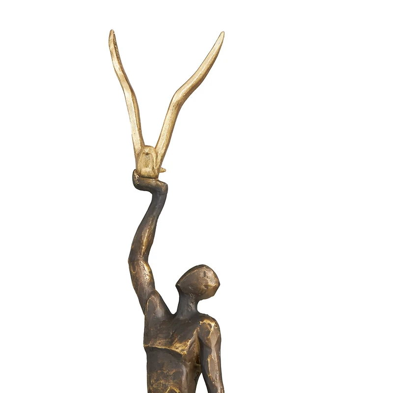 2ft. Silver People Sculpture with Stainless Steel Accents