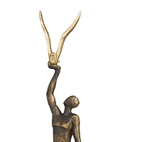 2ft. Silver People Sculpture with Stainless Steel Accents