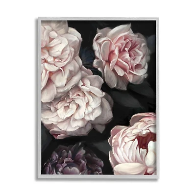 Stupell Industries Clustered Pink and White Florals Elegant Flowers in Frame Wall Art