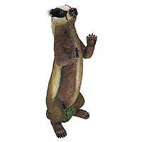 16" Design Toscano Standing Badger Statue