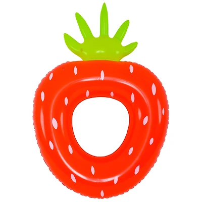 50" Red Strawberry Inflatable Pool Ring Float