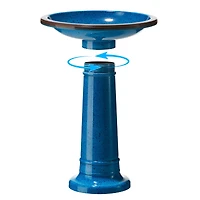 Glitzhome® 21.5" Faux Ceramic Tall Pedestal Birdbath
