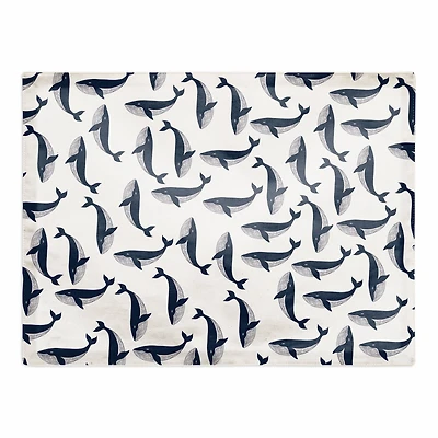 Whale Pattern 18" x 14" Poly Twill Placemat