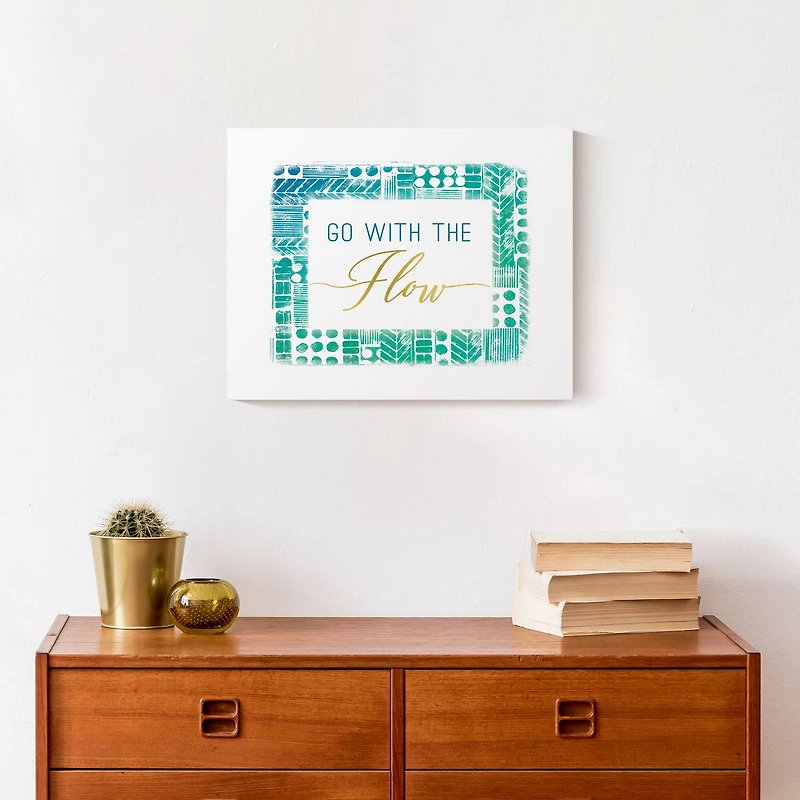 Go With The Flow 14" x 11" Canvas Wall Art