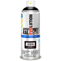 Pintyplus Matt Jet Black Evolution Water-Based Spray Paint, 11.18oz.