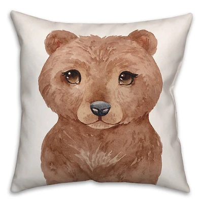 Baby Bear 18" x 18" Throw Pillow