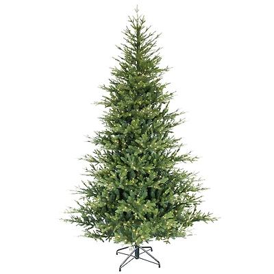 6.5ft. Pre-Lit Alberta Artificial Spruce Christmas Tree, White Lights