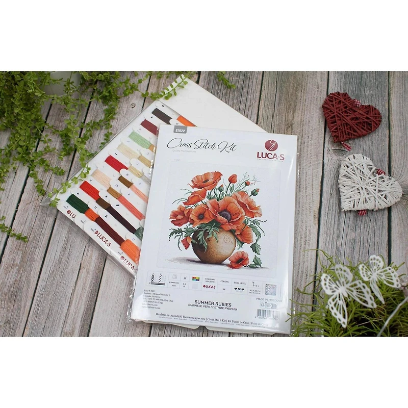 Luca-S Summer Rubies Counted Cross Stitch Kit