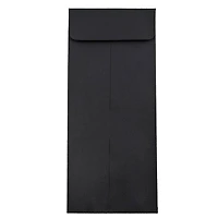 JAM Paper 4.5" x 10.375" Black Linen Policy Business Envelopes, 25ct.