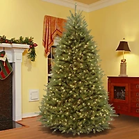 9ft. Pre-Lit Dunhill® Fir Tree Artificial Christmas Tree, Clear Lights