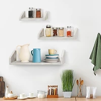 NEX™ Rustic Gray Floating Shelves Set