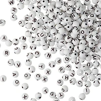 Alphabet Acrylic Round Craft Beads by Bead Landing™, 7.5mm